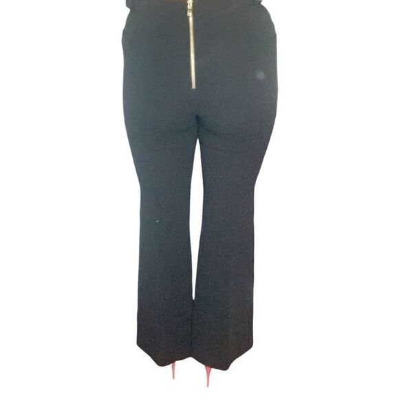 EmilioĀ Pucci Wide Leg Black Wool PantsāGold Buckles andāZipper - Picture 11 of 12